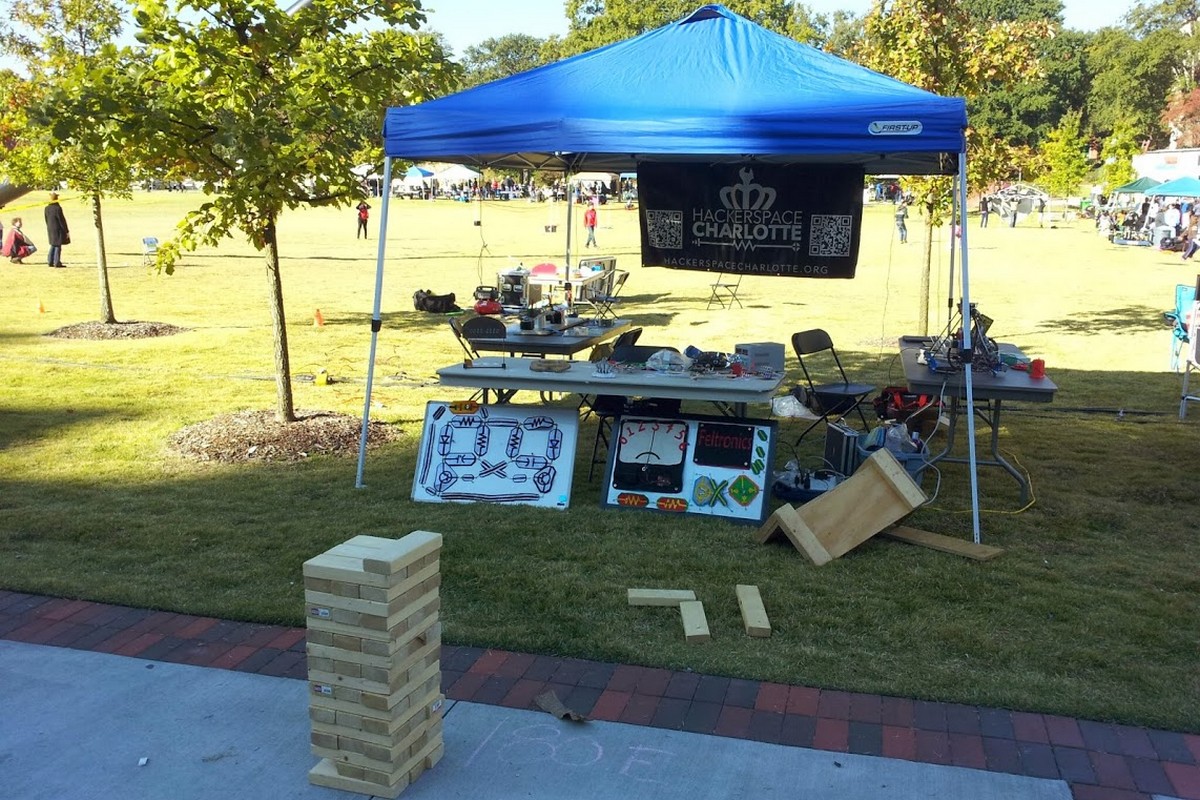 Large Jenga set made from 2x4s