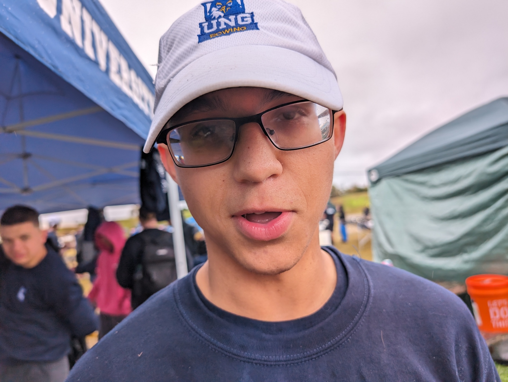 josh with a UNG rowing hat