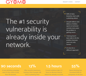 screenshot of gyomo website